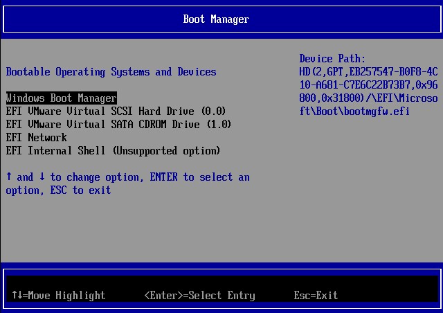 efi boot manager